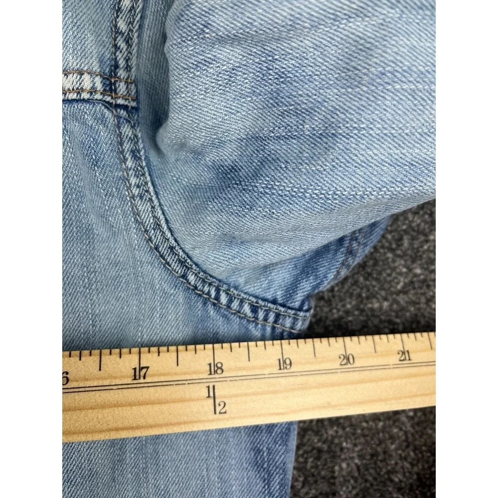 American Eagle‎ Womens Denim button up size M Jacket Distressed Light Wash